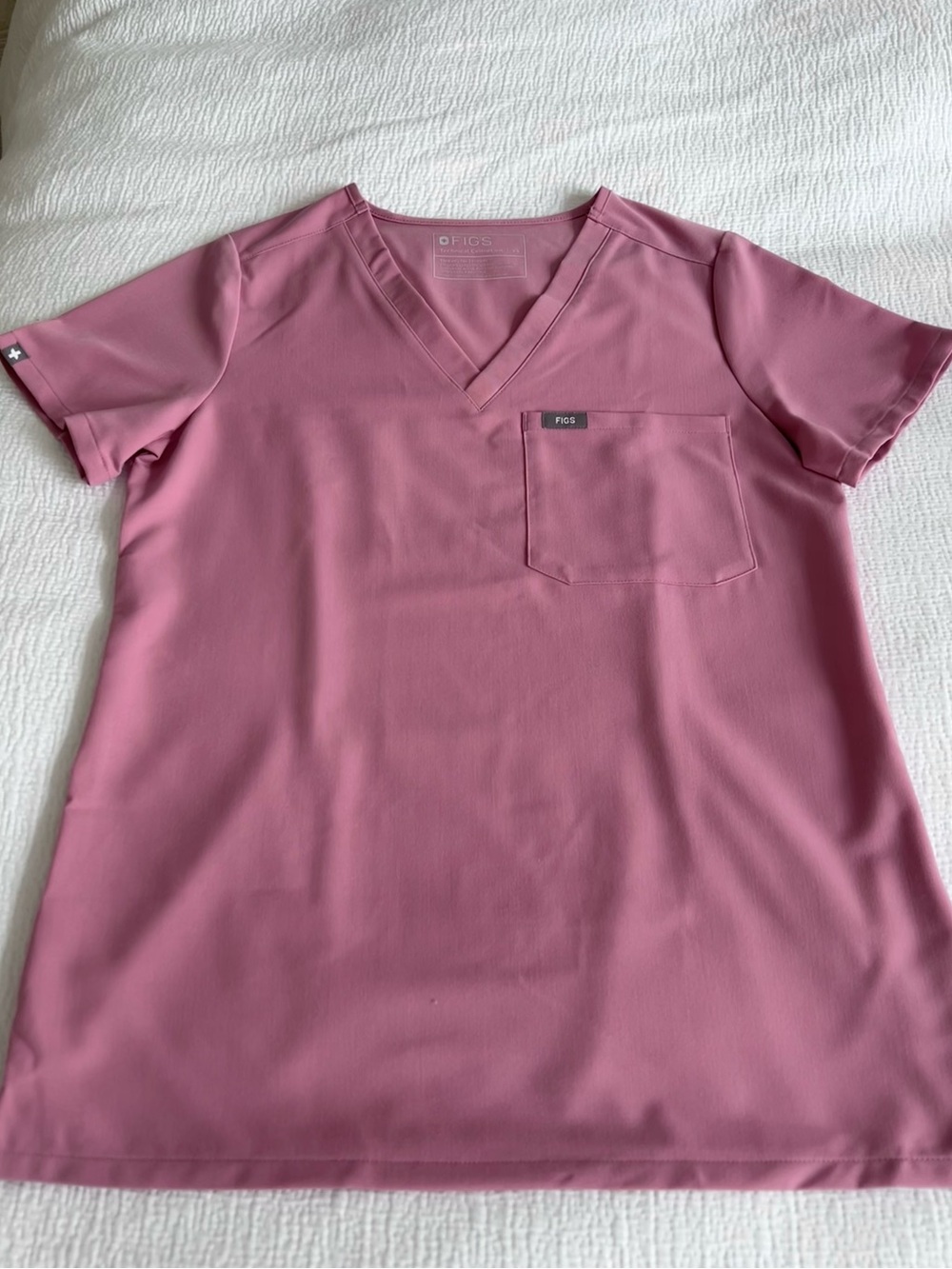 Figs Dusty Rose Scrub Set with Red Drawstrings Limited edition XS Top, S bottom - Picture 7 of 9